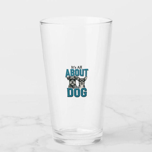 Copo De Pint Citação de Design Vetorial de Amante de Cães Antig (Frente)