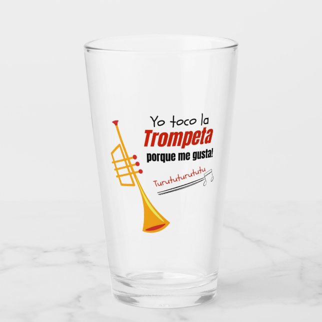 Copo De Pint citação de trompeta (Frente)