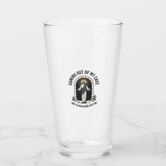 Copo De Pint Citação engraçada da Caverna da Ressurreição, Dese (Frente)