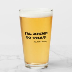 Copo De Pint Citação engraçada de tipografia de cerveja Bebo Is