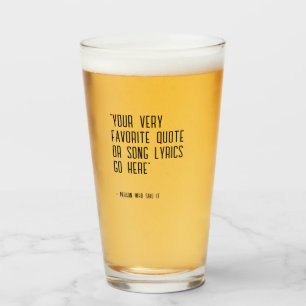 Copo De Pint Citação personalizada ou letra de música - Cerveja