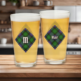 Copo De Pint Clan Blair Tartan Glass