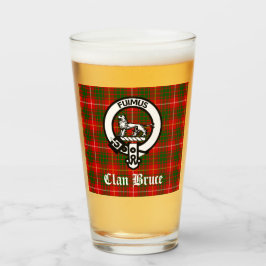 Copo De Pint Clan Bruce Crest Crachá e Tartan