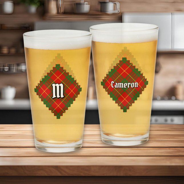 Copo De Pint Clan Cameron Tartan (Criador carregado)