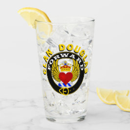 Copo De Pint Clan Douglas "FORWARD" 16oz Glass Tumbler