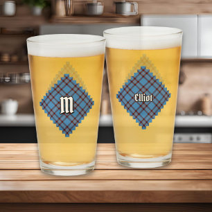 Copo De Pint Clan Elliot Ancient Tartan Glass
