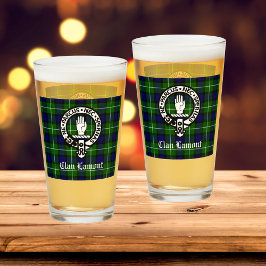 Copo De Pint Clan Lamont Crest Crachá e Tartan