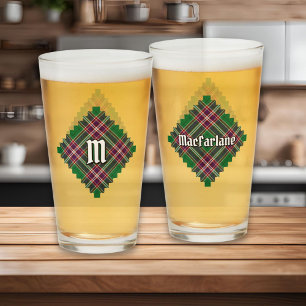Copo De Pint Clan MacFarlane Modern caçando Tartan