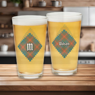 Copo De Pint Clan Wilson Antigo Tartan