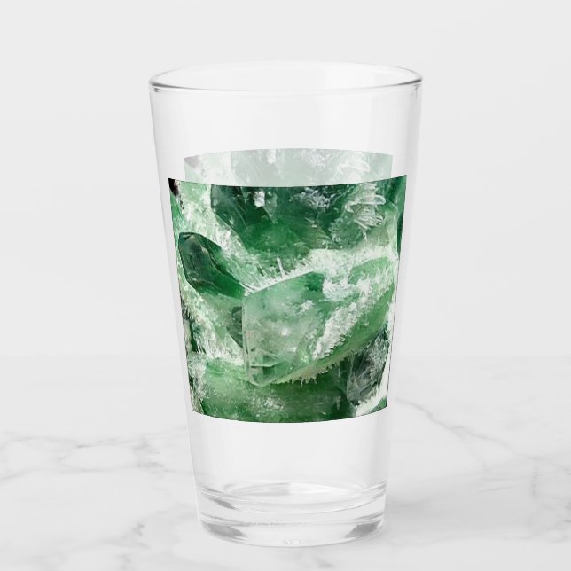 Copo De Pint Clorite Quartz Rock Crystal Cluster (Frente)