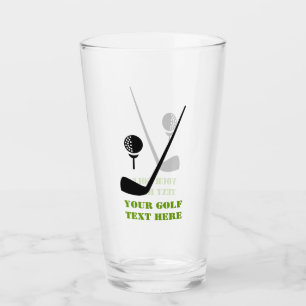 Copo De Pint Clube de golfe e costume de bola preto e verde