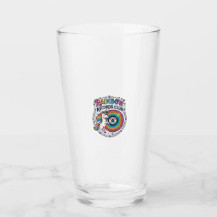 Copo De Pint Clube de Registros de Arco-Íris de Unicórnio Fundo