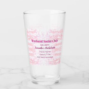 Copo De Pint Clube social de fim de semana rosa brilho despedid