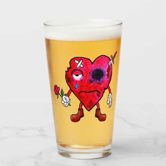 Copo De Pint Cœur brisé  (Frente (Preenchido))