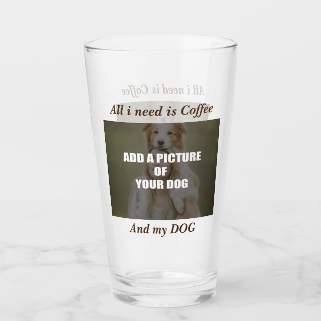 Copo De Pint Coffee and my Dog Throw Pillow (Frente)