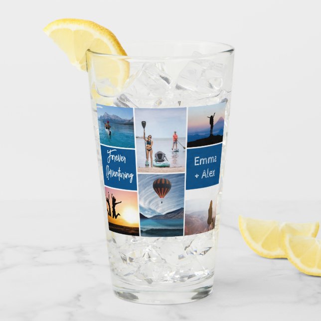 Copo De Pint Colagem de Fotografias Adventure 6 Vidro Personali (Gelo frontal)