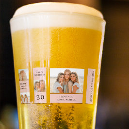 Copo De Pint Colagem de Fotos de Amigos | Presente de aniversár