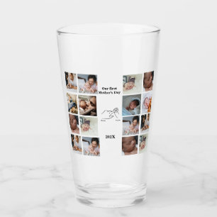 Copo De Pint Colagem Personalizada de Fotografias do Primeiro D