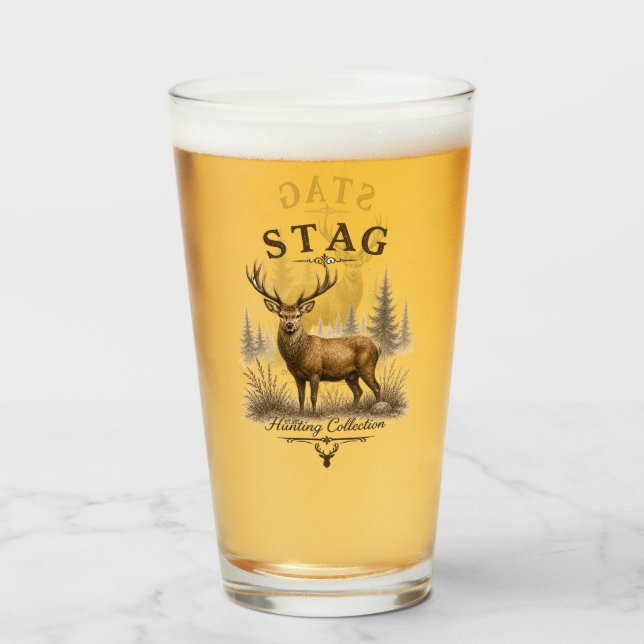 COPO DE PINT COLEÇÃO DE CAÇA - VEADO MACHO  (Frente (Preenchido))