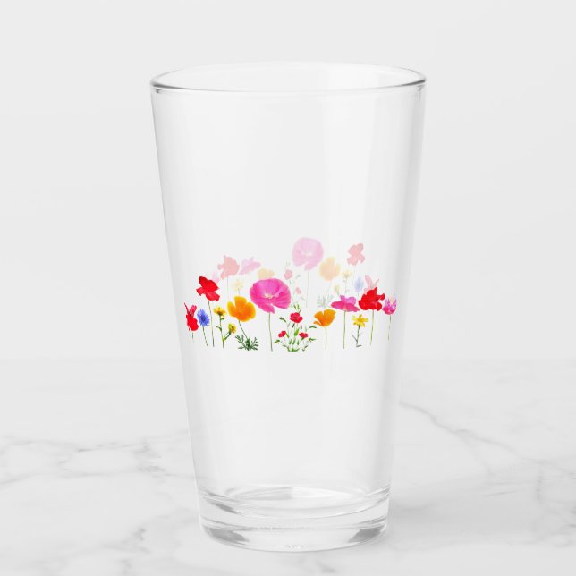 Copo De Pint coleção de flores silvestres (Frente)