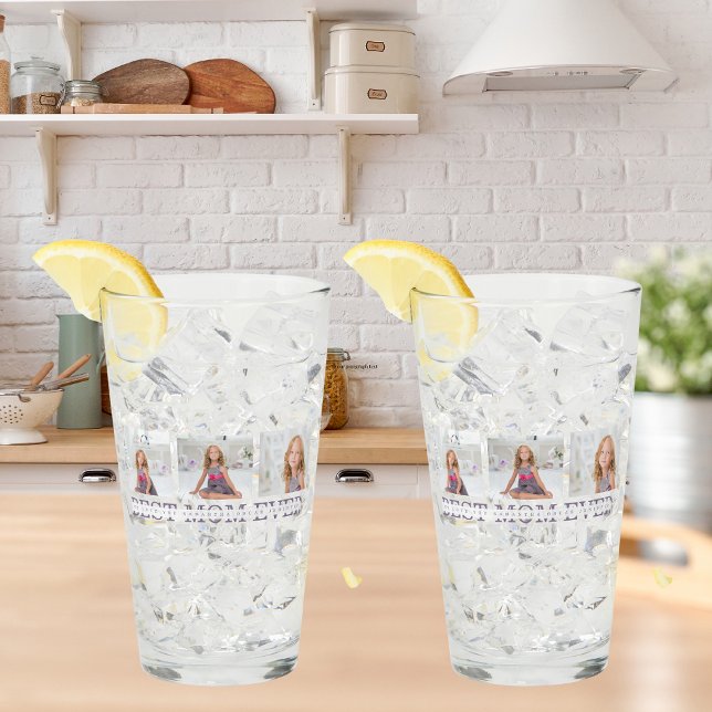 Copo De Pint Collage Foto Roxa Melhor Mãe Já Presente (Criador carregado)