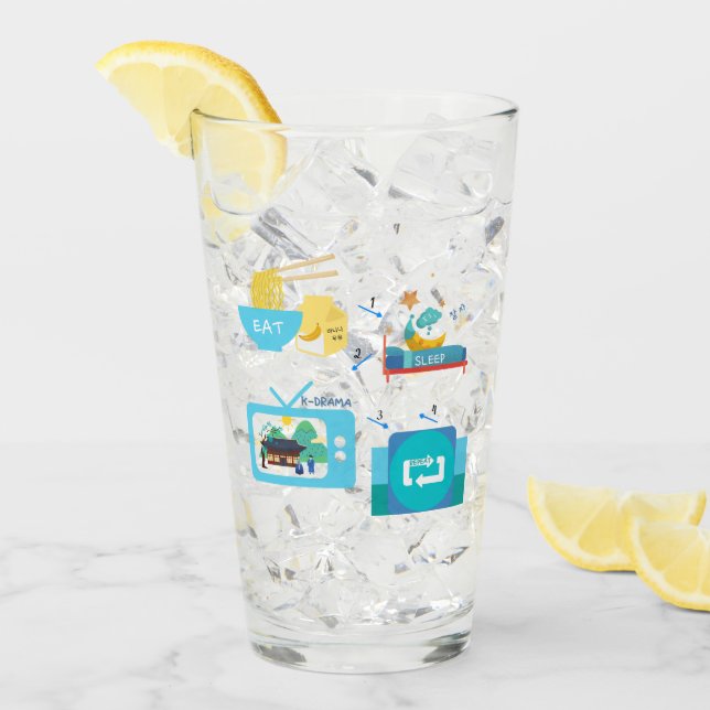 Copo De Pint Coma o sono K-Drama e repita (personalize-o) (Gelo frontal)