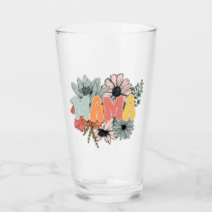 Copo De Pint Comfort Colors® Retro floral Mama, Dia de as mães