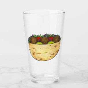 Copo De Pint Comida do Mediterrâneo recheada Falafel Pita Sandw