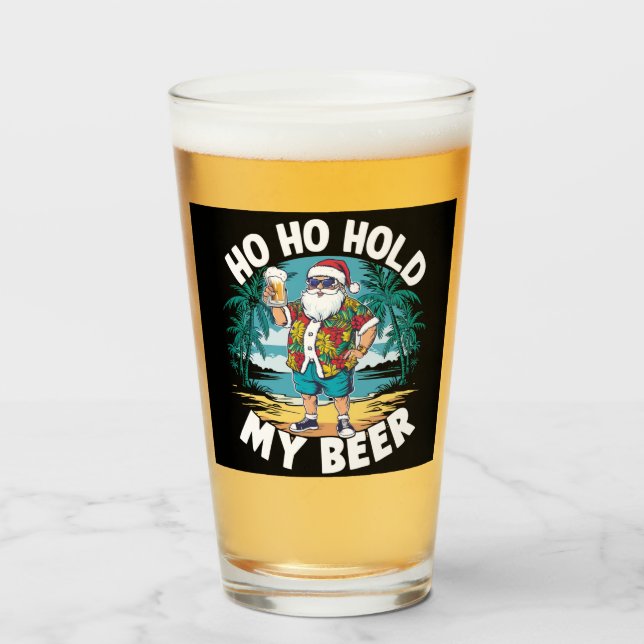Copo De Pint Como segurar meu Natal de cerveja em Papais noeis  (Frente (Preenchido))