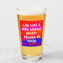 como um neon grunge sunset dançando em água