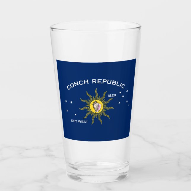 Copo De Pint Conch Republic Flag Key West Florida (Frente)