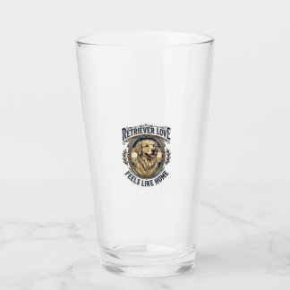 Copo De Pint Conforto Doméstico do Golden Retriever Gravura Vin
