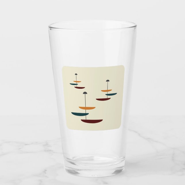 Copo De Pint Contador Oval de Cozinha Moderna do Médio Século (Frente)