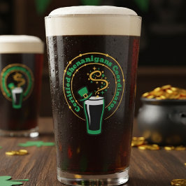 Copo De Pint Coordenador de Travessuras Certificado do St Paddy