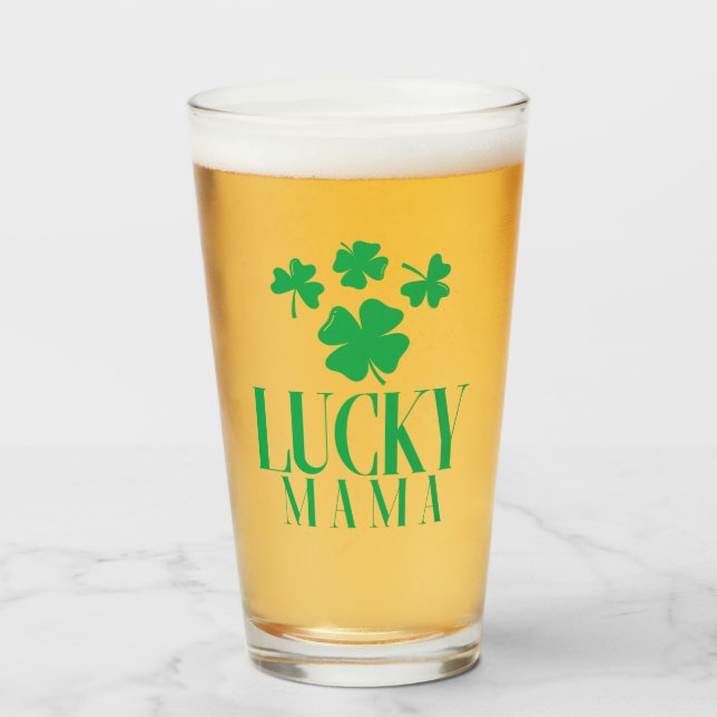 Copo De Pint Copo Pint Lucky Mama – Saúde à Mamãe (Frente (Preenchido))