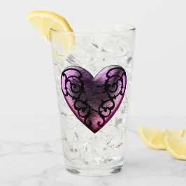 Copo De Pint Coração Cor-de-Rosa Gótico Filigree