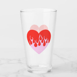 Copo De Pint Coração de Fogo