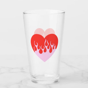 Copo De Pint Coração de Fogo