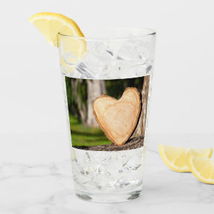 Copo De Pint coração de madeira