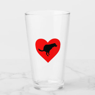 Copo De Pint Coração de Poop Cão