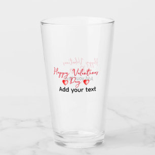 Copo De Pint Coração vermelho feliz dia dos namorados adicionar