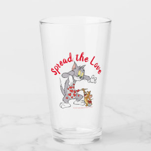 Copo De Pint Corações do Namorados de Pintura de Tom e Jerry