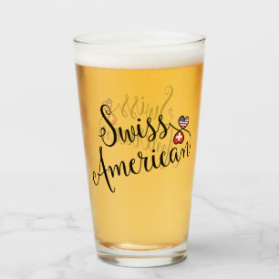 Copo De Pint Corações Entwinados Suíços Americanos