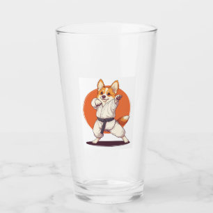 Copo De Pint Corgi de Karatê � Cachorro de Artes Marciais