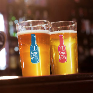 Copo De Pint Corro Para Uma Garrafa Vermelha De Humor De Malhaç