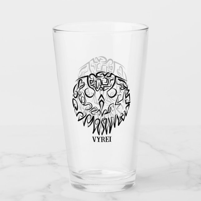 Copo De Pint Coruja Branca e Negra (Frente)