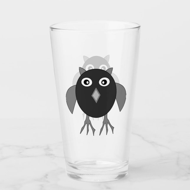 Copo De Pint Coruja de Halloween assustadora (Frente)