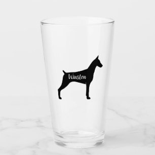 Copo De Pint Costume do cão de Dobe da silhueta do Pinscher do