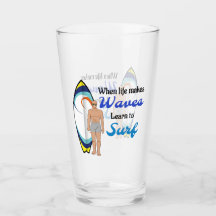 Cota Motivativa Azul do Oceano Surfboard Onda