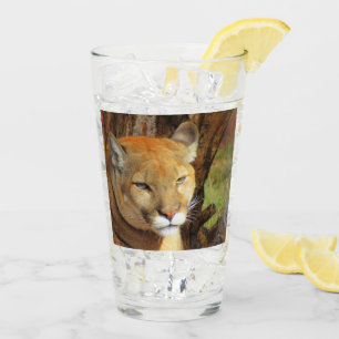 Copo De Pint Cougar / Puma / Tumbler Pantero FL / Vidro Agitado